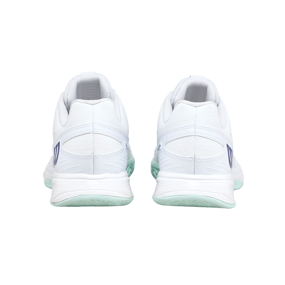 Wilson Rush Pro Ace Junior L Tennis Shoe, White/Bay/Skipper Blue, close-up detail