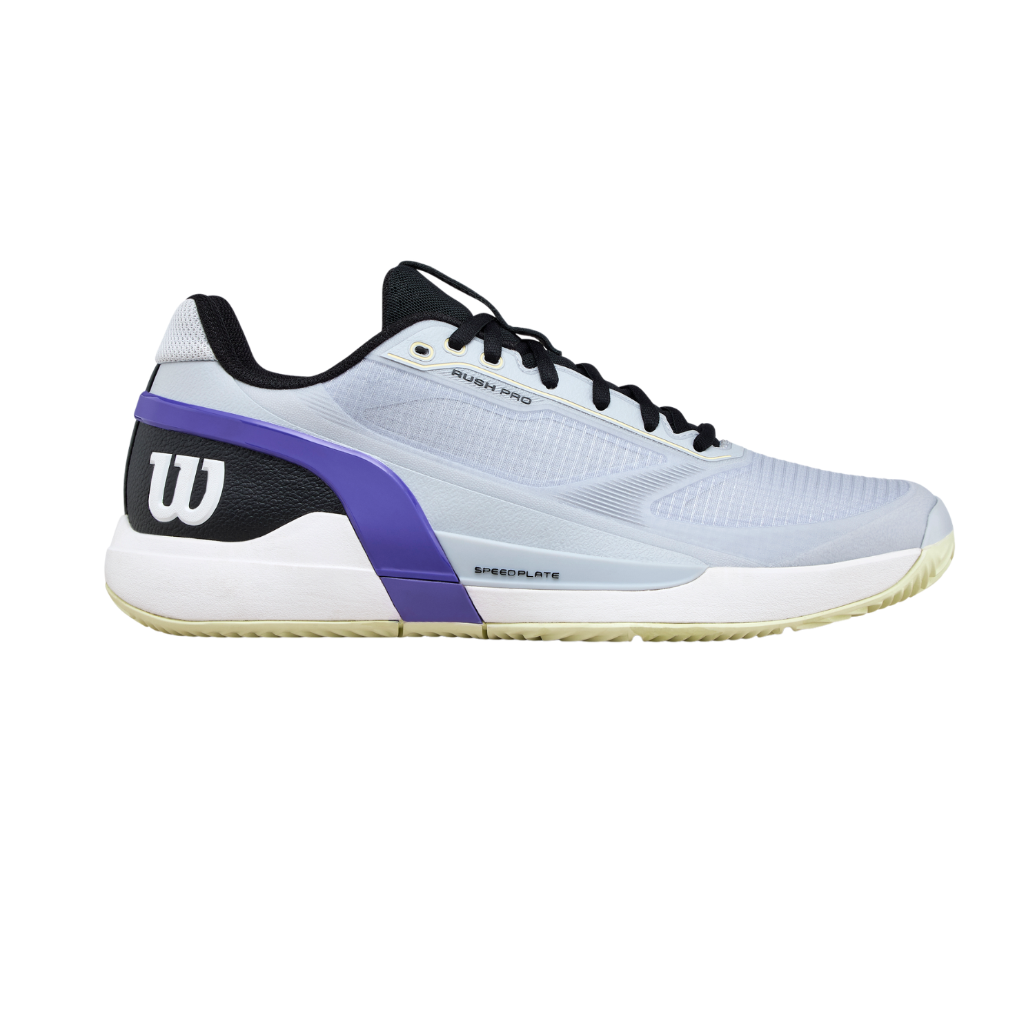 Wilson Rush Pro 5 Clay Tennis Shoe Men - Grey Dawn/Black/Tender Yellow Tennis Shoes Wilson