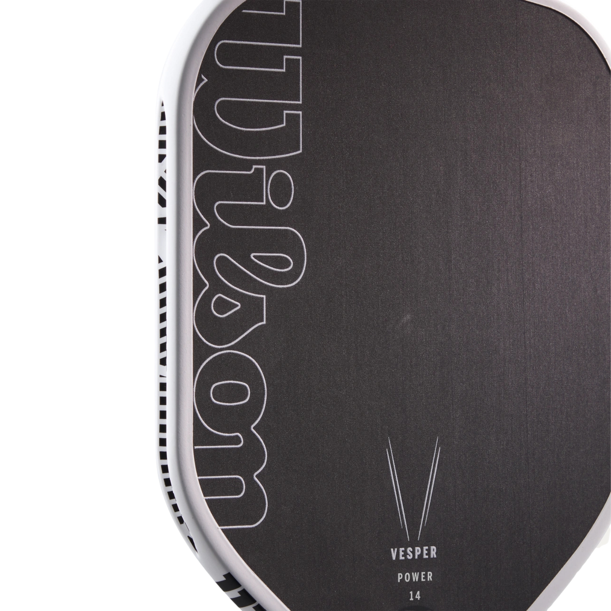 Wilson Vesper Power 14 V1 Pickleball Paddle, Black, close-up detail