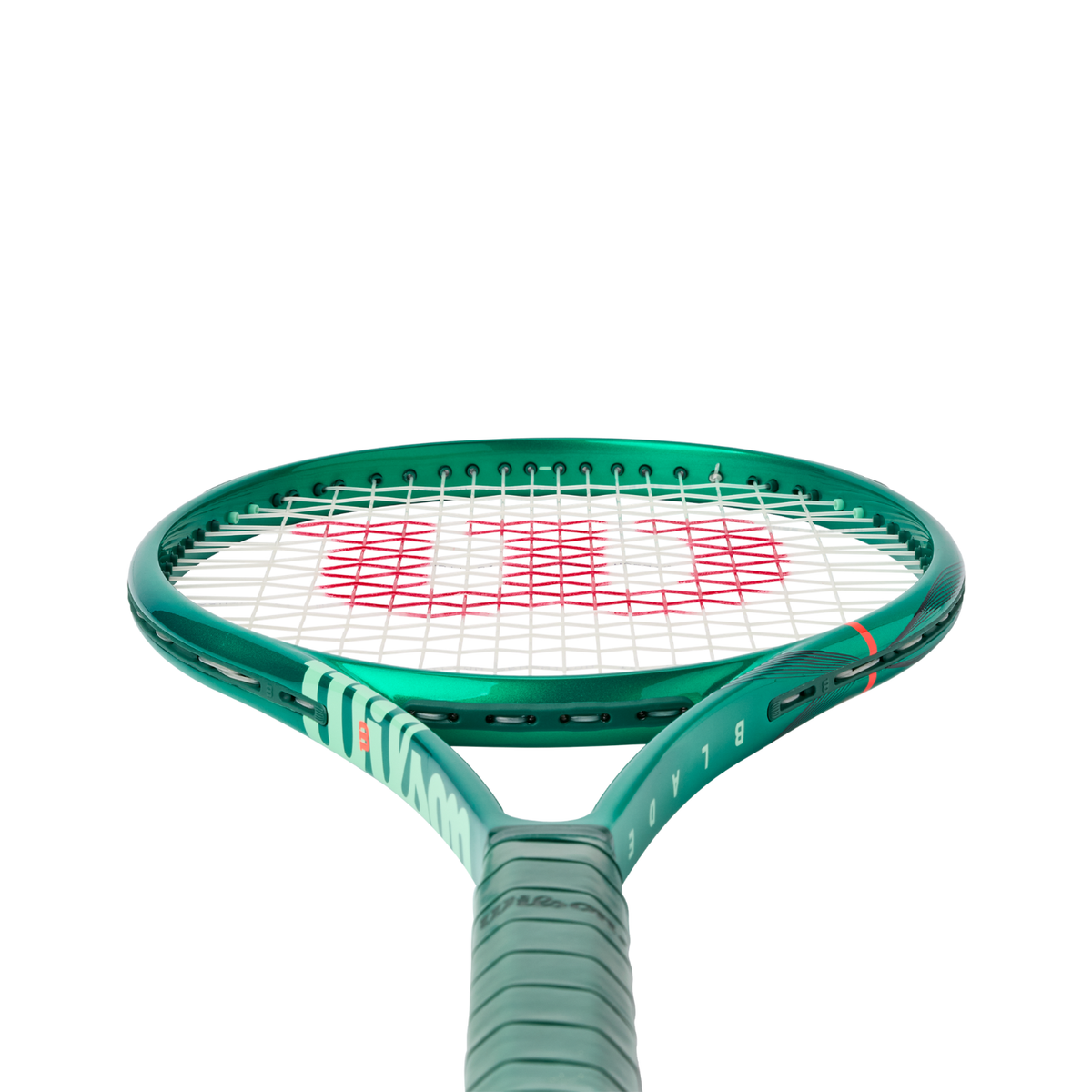 Wilson Blade 100 V10 2026 Tennis Racket, Green, detail view