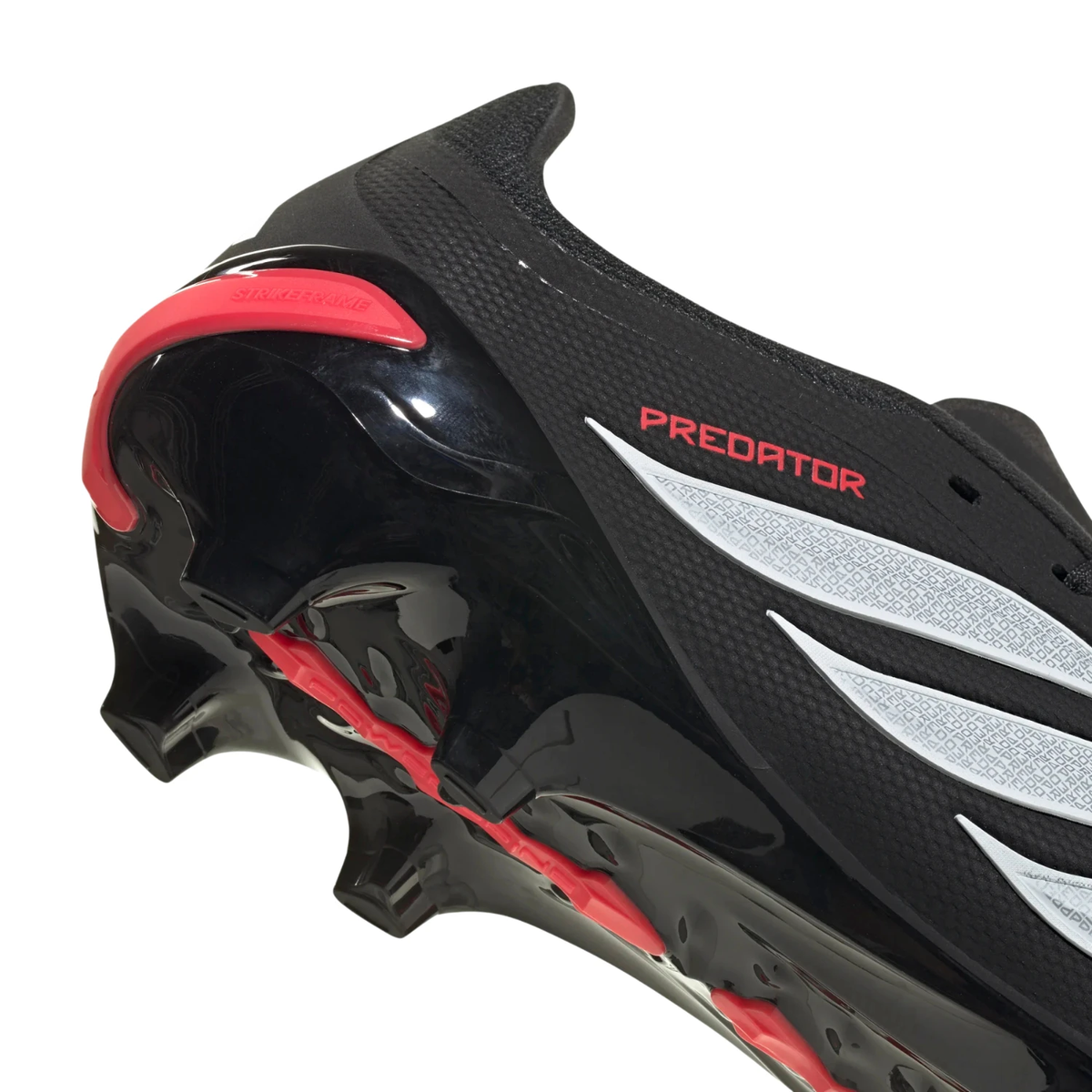 Adidas Predator League FG Football Boots, Black/White/Red, view 9