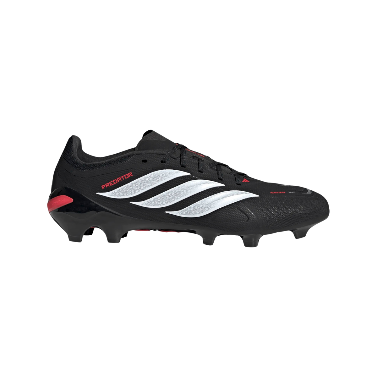 Adidas Predator League FG Football Boots, Black/White/Red, back view