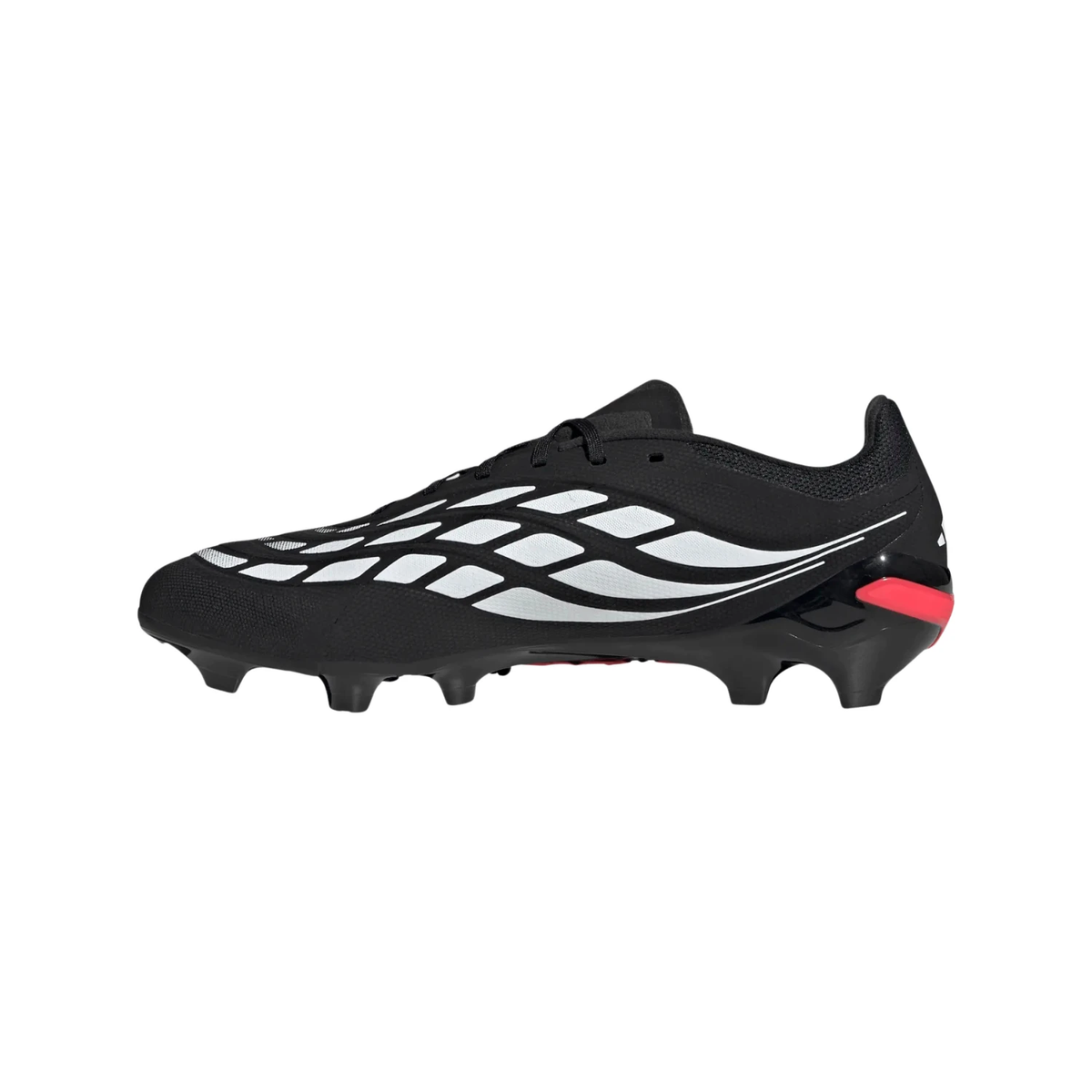 Adidas Predator League FG Football Boots, Black/White/Red, front view