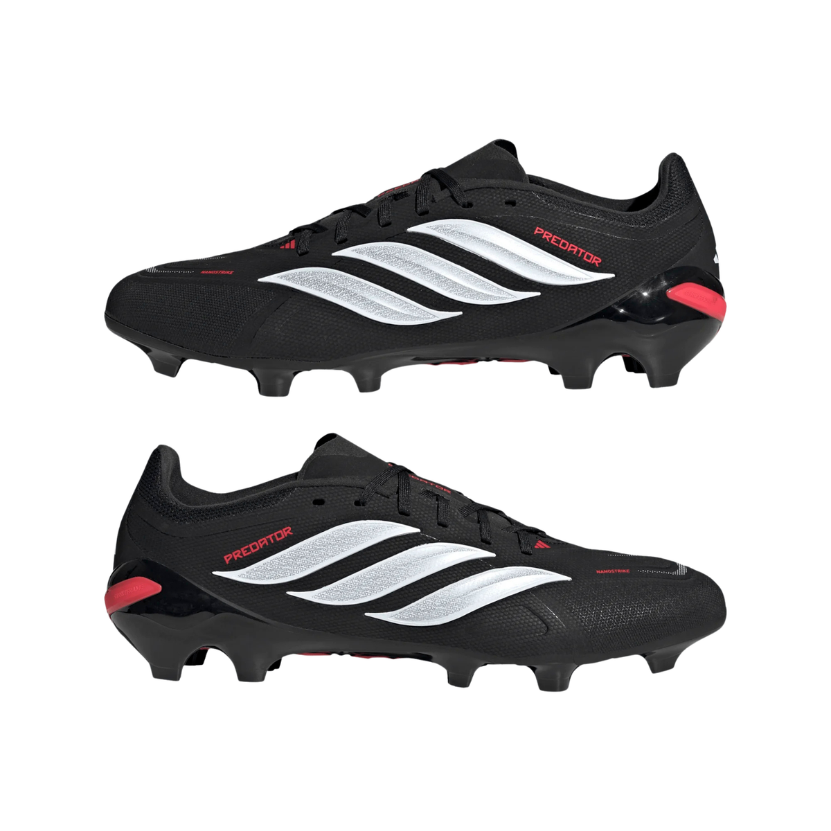 Adidas Predator League FG Football Boots, Black/White/Red, view 10