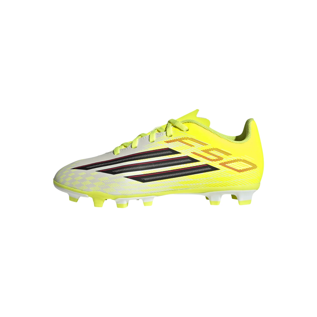 Adidas F50 Club FG/MG Football Boots Junior - Yellow/Black/Red Team Solar Yellow Core Black Lucid Red shoes Adidas