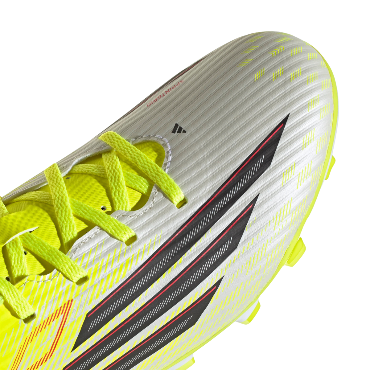 Adidas F50 Club FG/MG Football Boots, Yellow/Black/Red, view 10