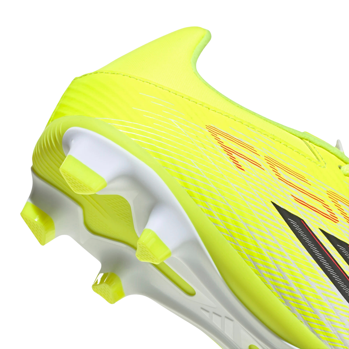 Adidas F50 Club FG/MG Football Boots, Yellow/Black/Red, view 9