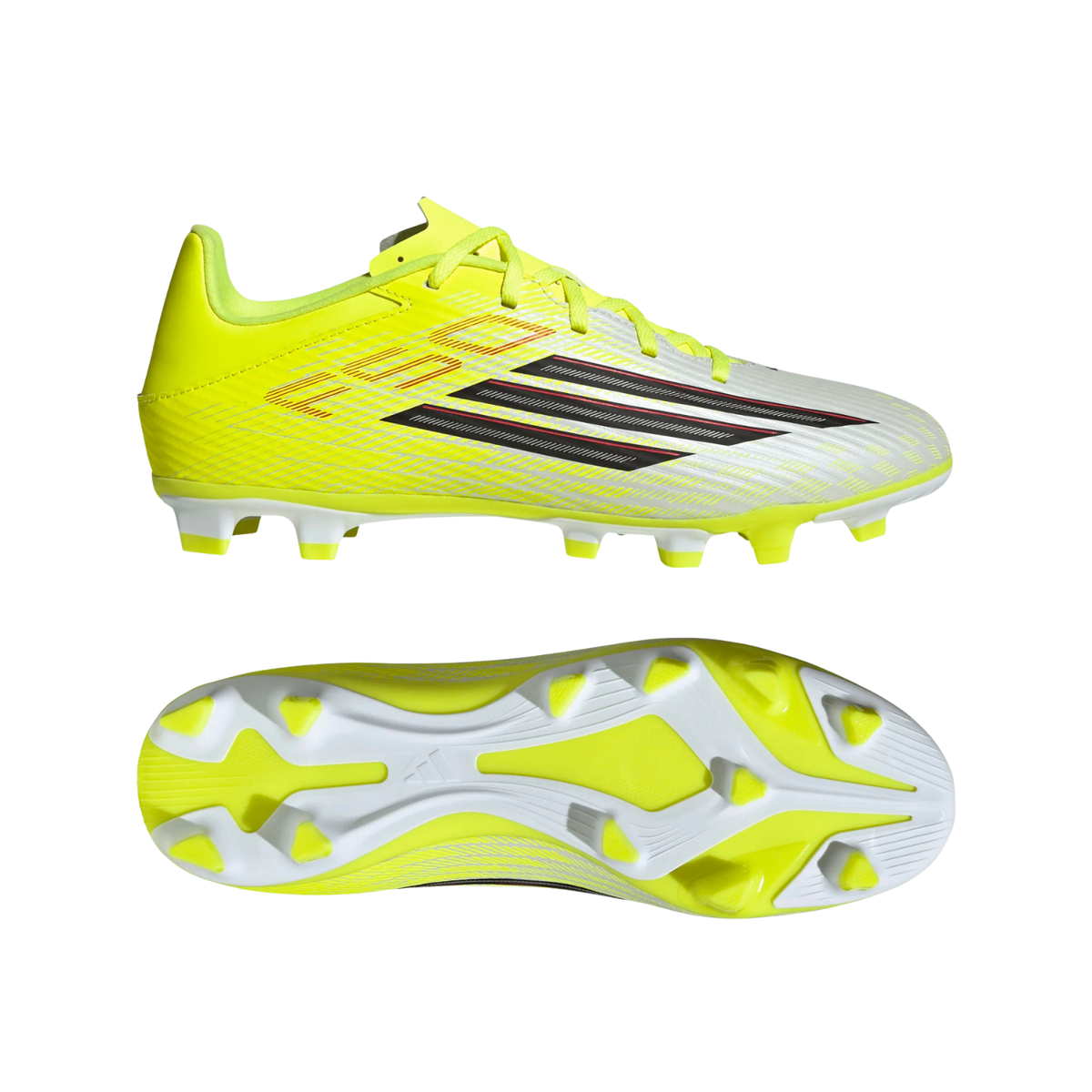 Adidas F50 Club FG/MG Football Boots, Yellow/Black/Red, additional view