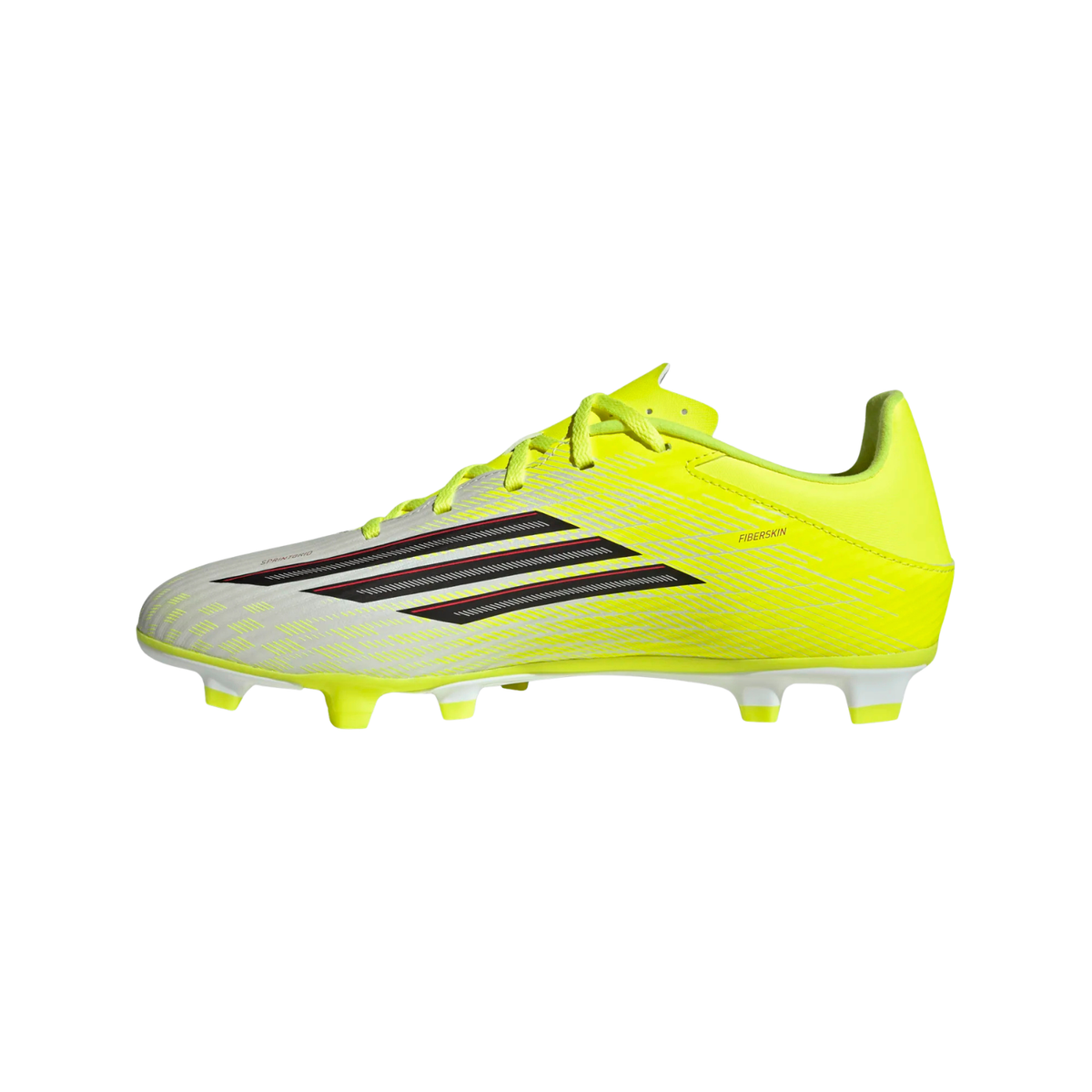 Adidas F50 Club FG/MG Football Boots, Yellow/Black/Red, front view