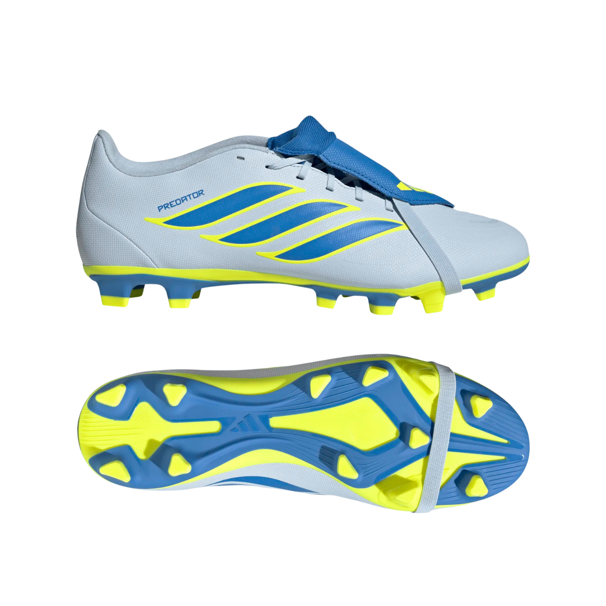 Adidas Predator Club FT FG Football Boots, Crystal Sky/Blue/yellow, view 9