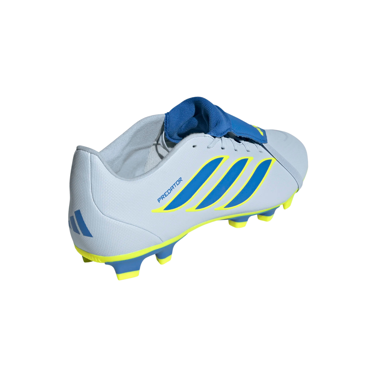 Adidas Predator Club FT FG Football Boots, Crystal Sky/Blue/yellow, detail view