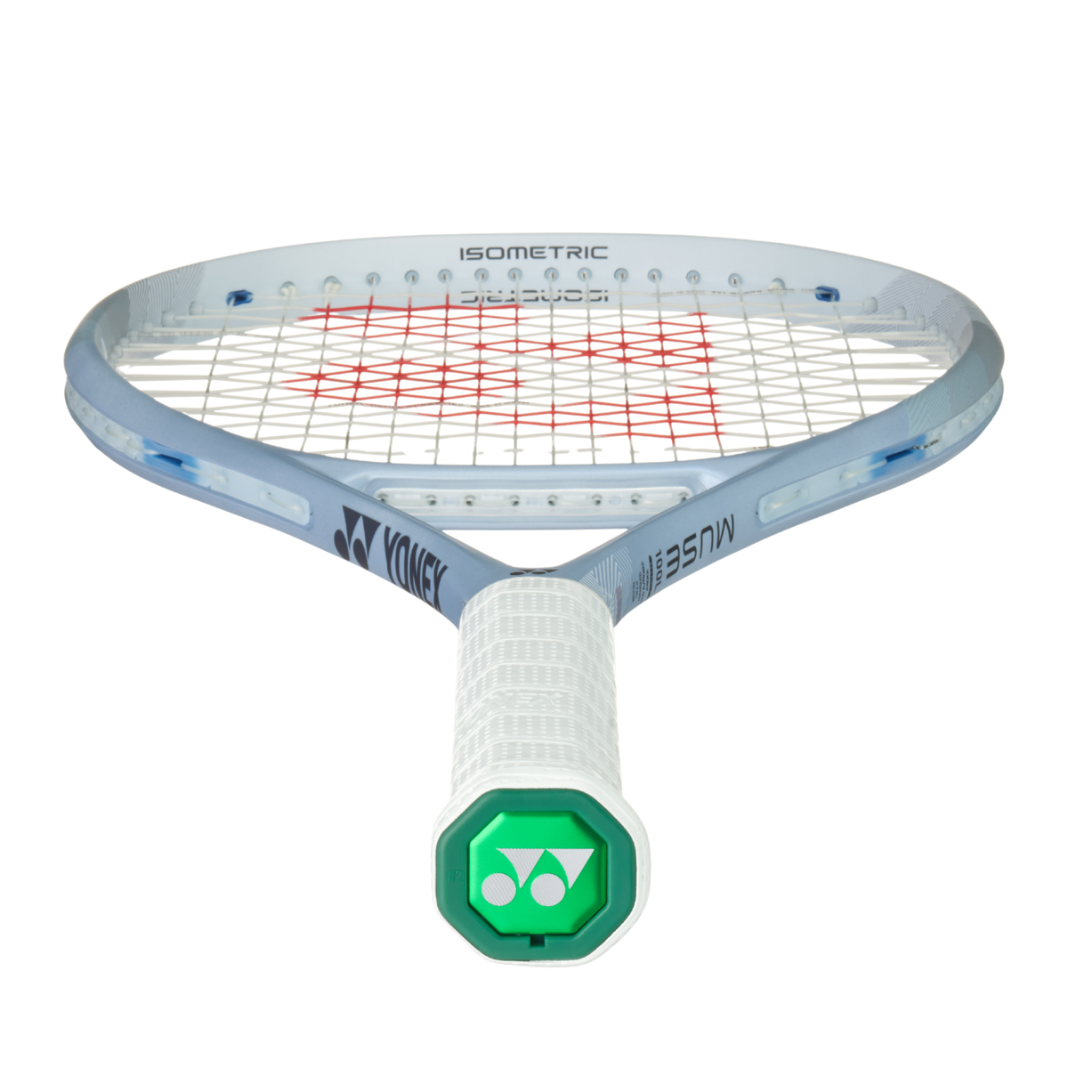 Yonex Muse 100L 2026 Tennis Racket 280g, Pearl Silver, close-up detail