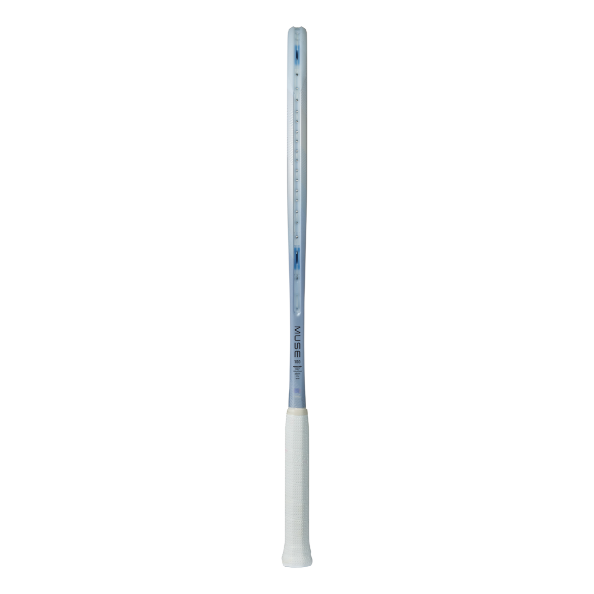 Yonex Muse 100 2026 Tennis Racket 295g, Pearl Silver, side view