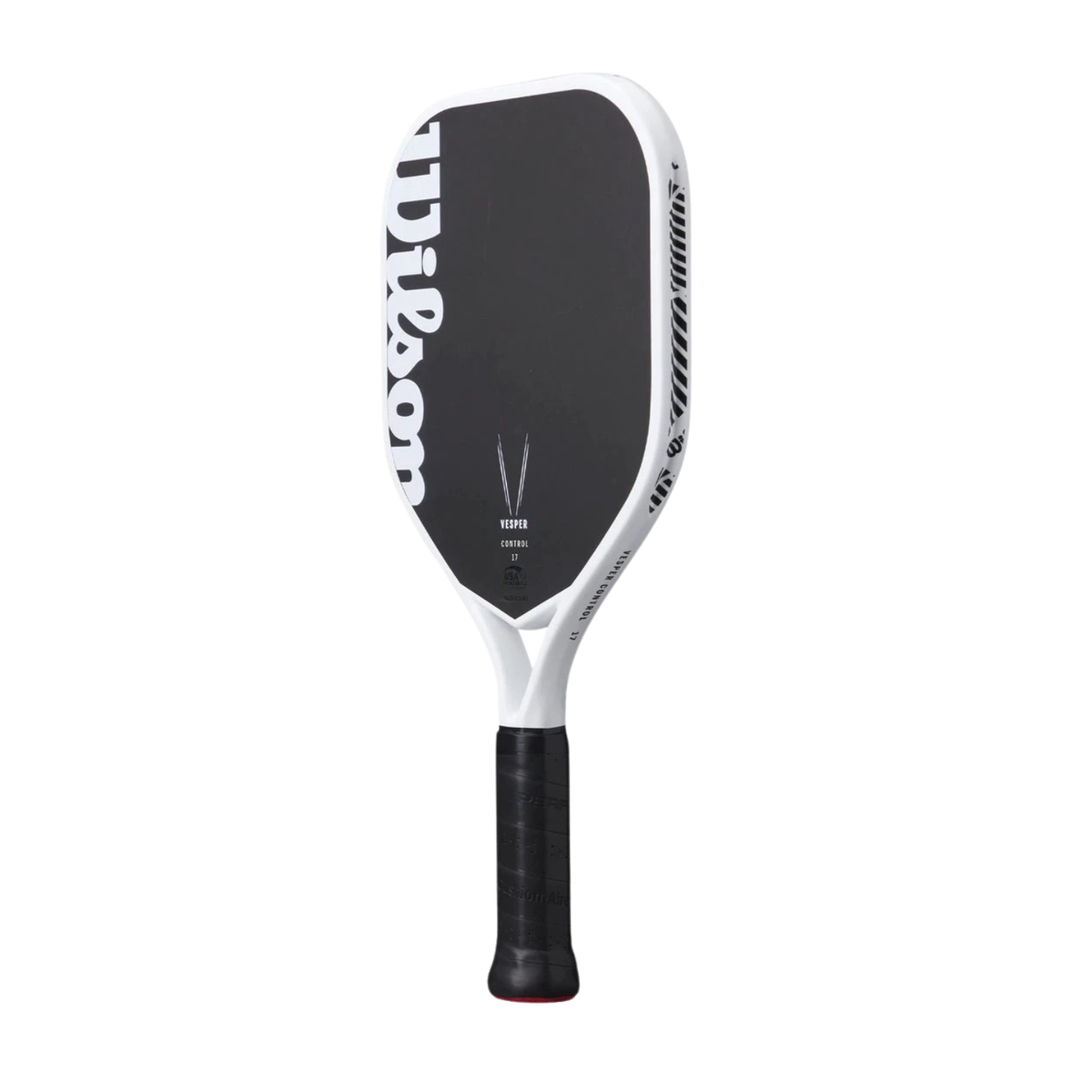 Wilson Vesper Control 17 V1 Pickleball Paddle, Black, back view