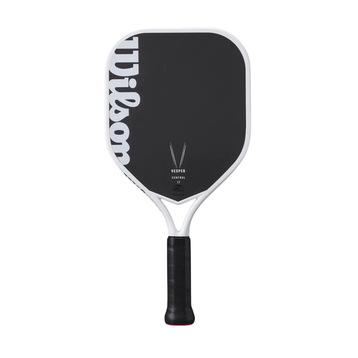 Wilson Vesper Control 17 V1 Pickleball Paddle - Black Black Padel Wilson