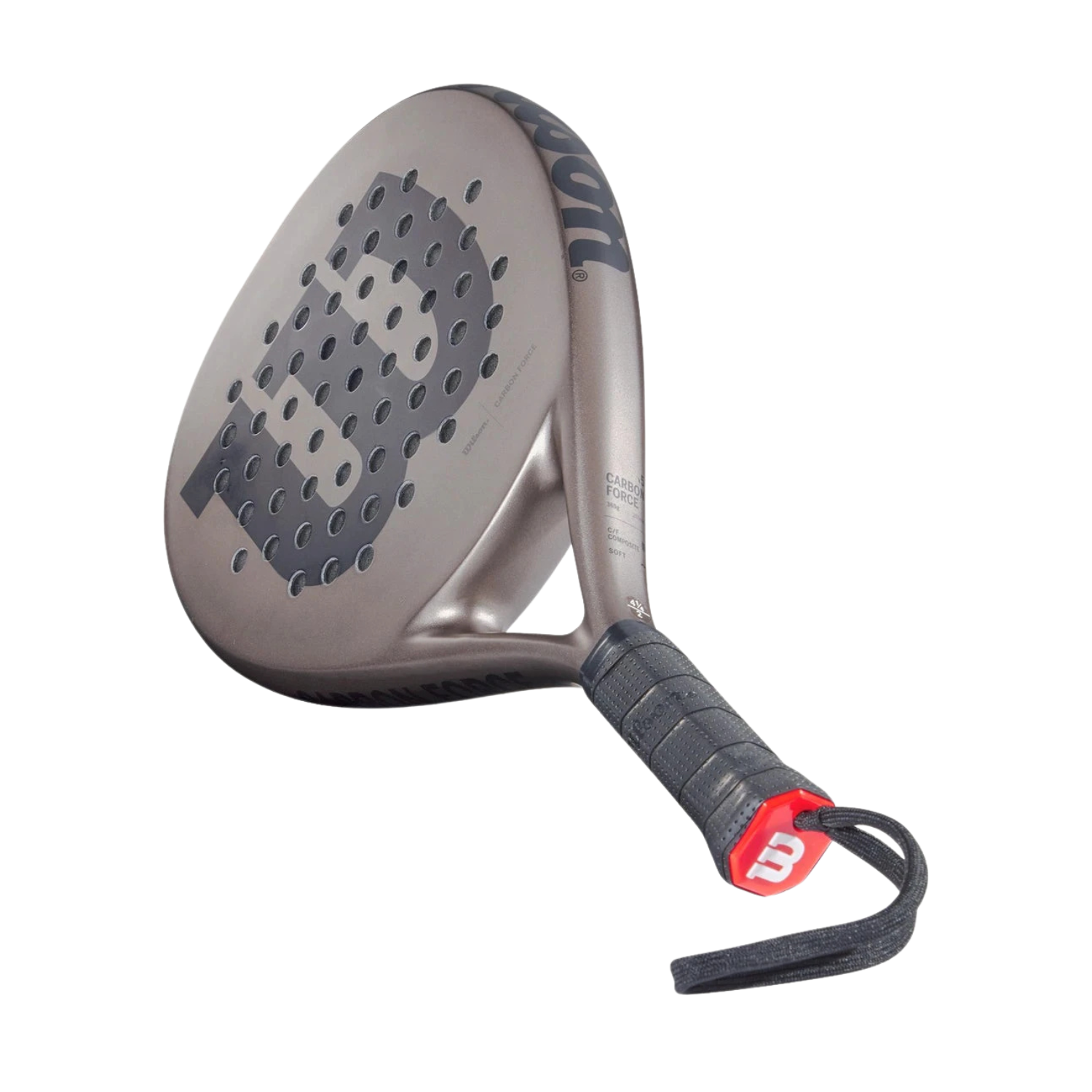 Wilson Carbon Force Padel Racket, Grey, additional view