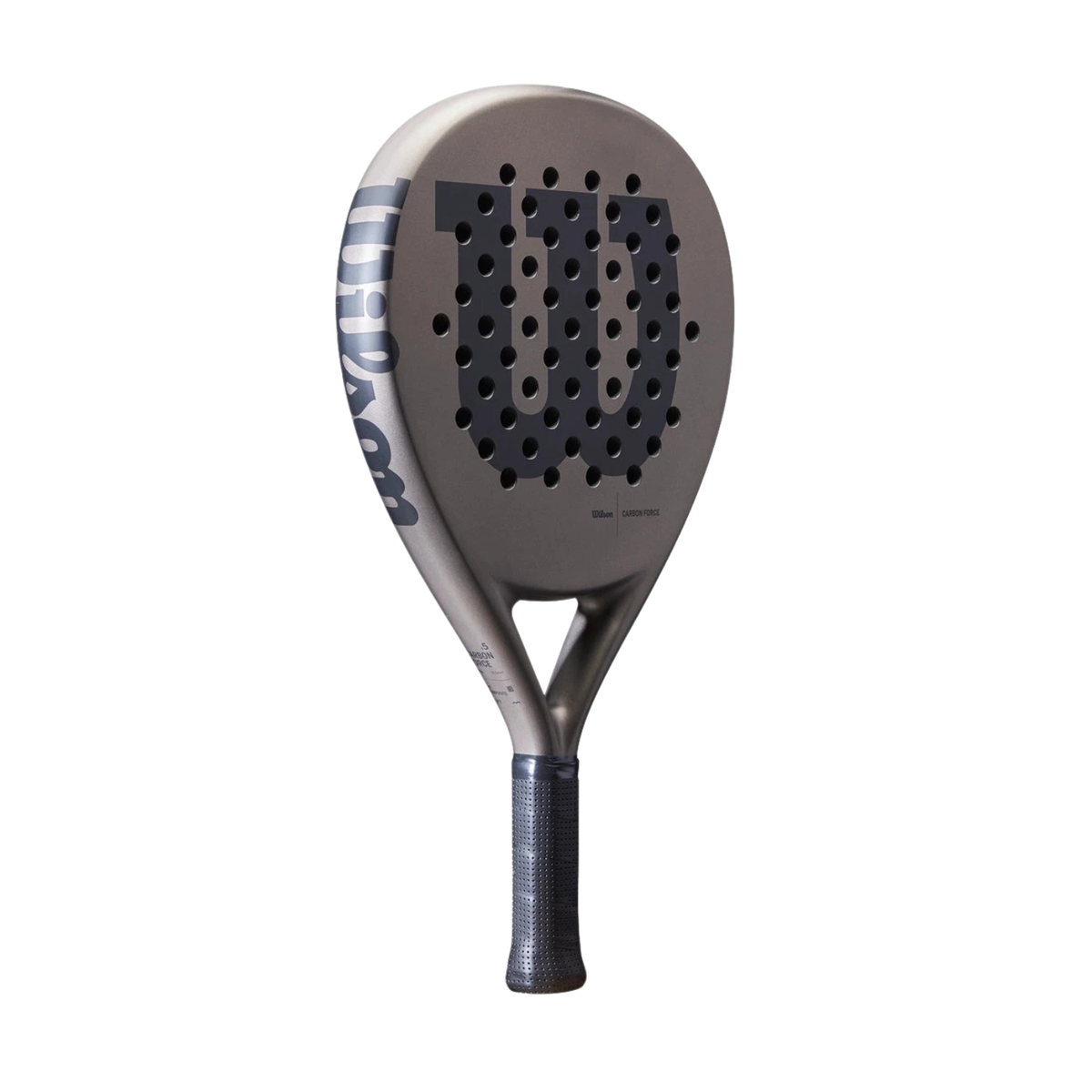 Wilson Carbon Force Padel Racket, Grey, side view