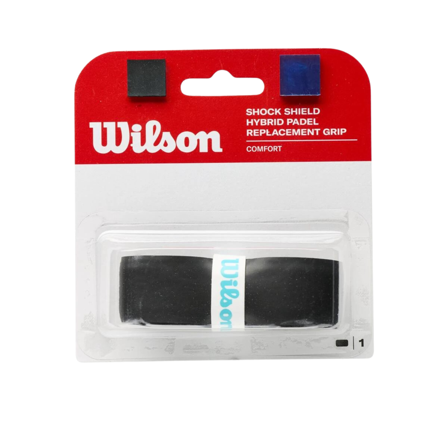 Wilson Shock Shield Hybrid Padel Replacement Grip - Black Black One Size Grips Wilson