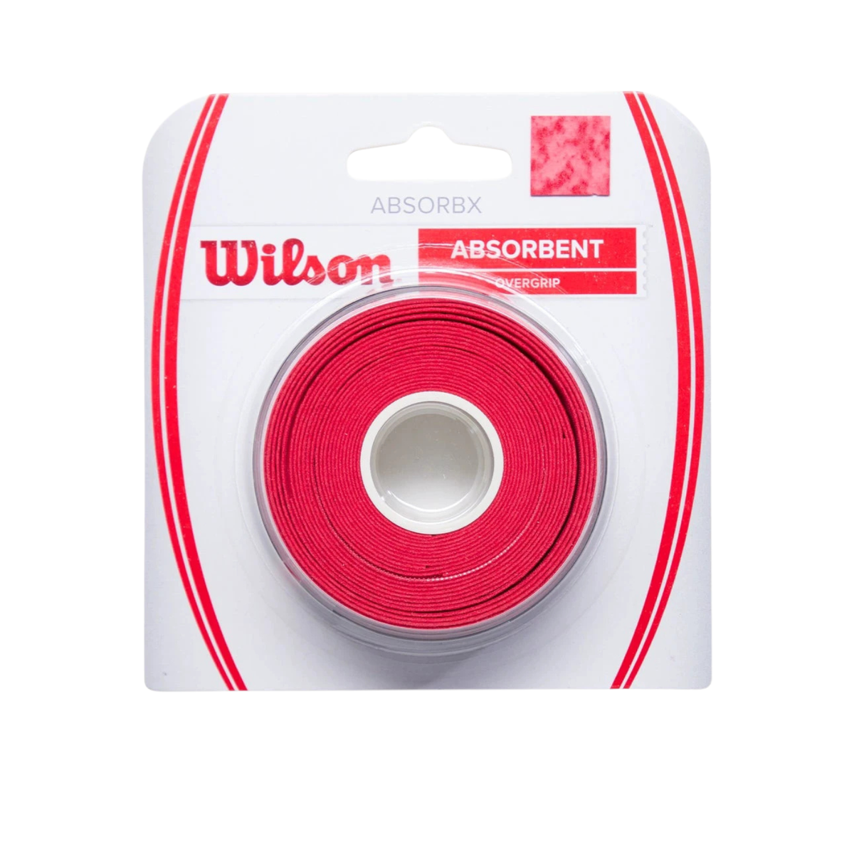 Wilson AbsorbX Overgrip 3 Pack - Red Red 3 Pack Grips Wilson