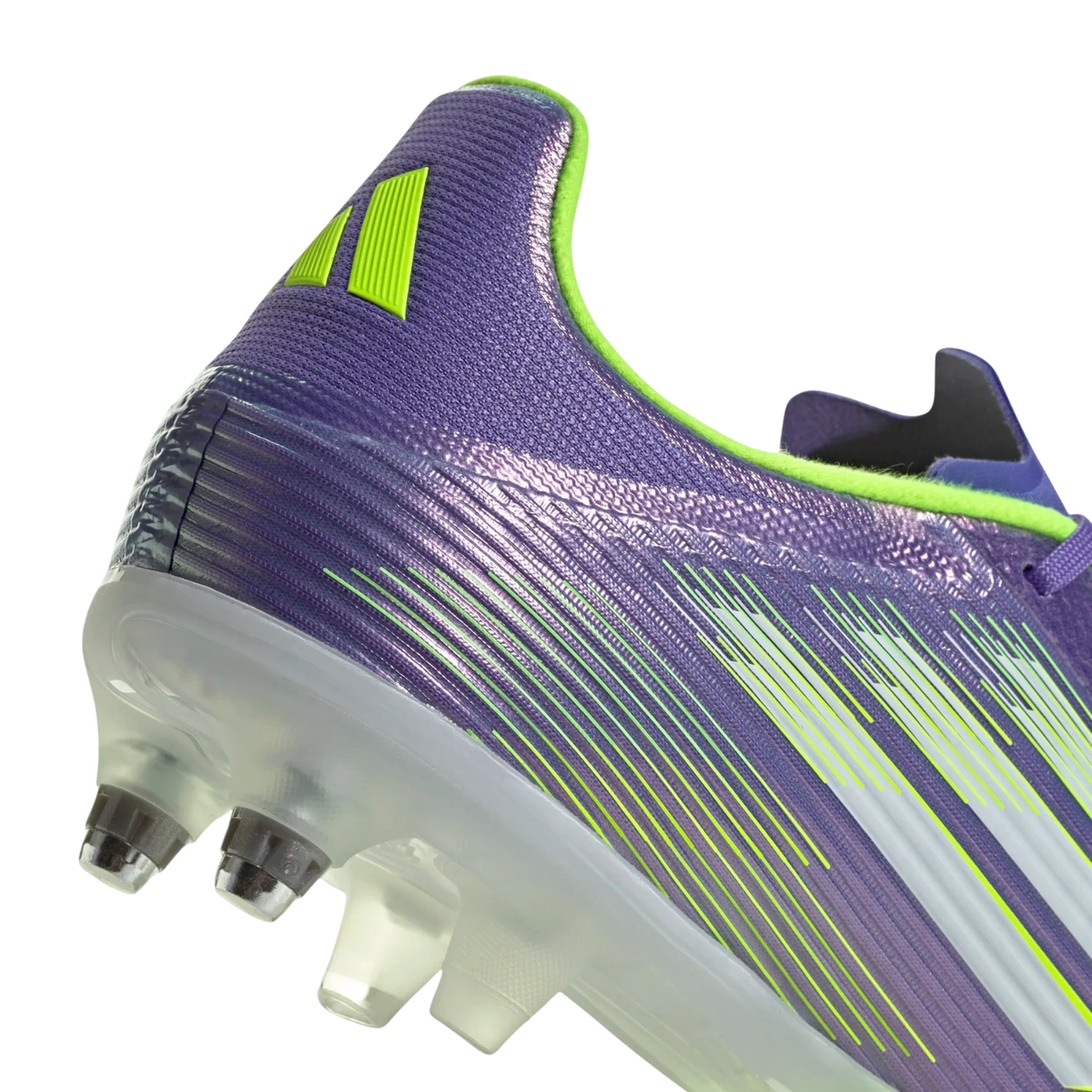Adidas F50 League SG Football Boots Unisex, Purple/Lemon, view 9