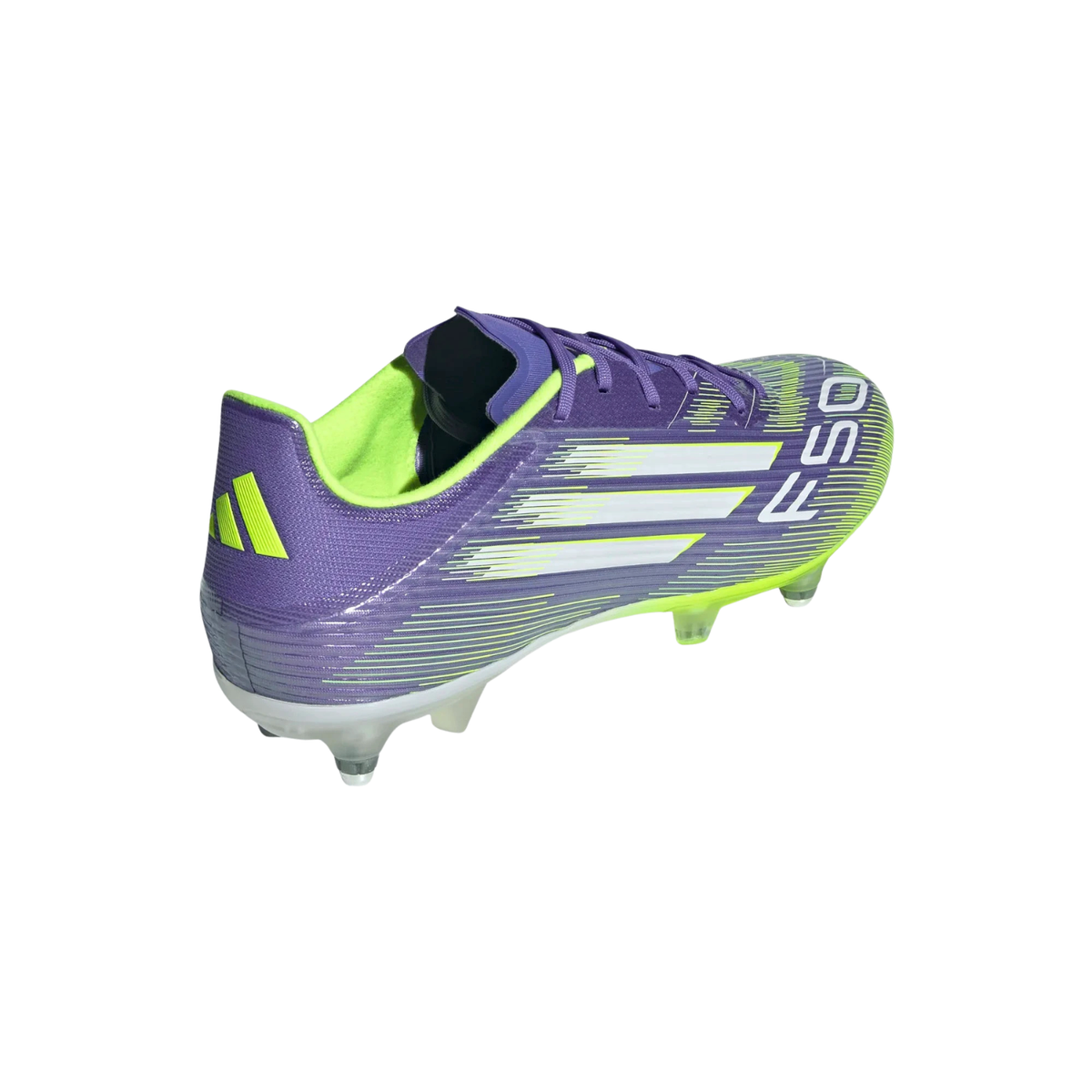 Adidas F50 League SG Football Boots Unisex, Purple/Lemon, side view