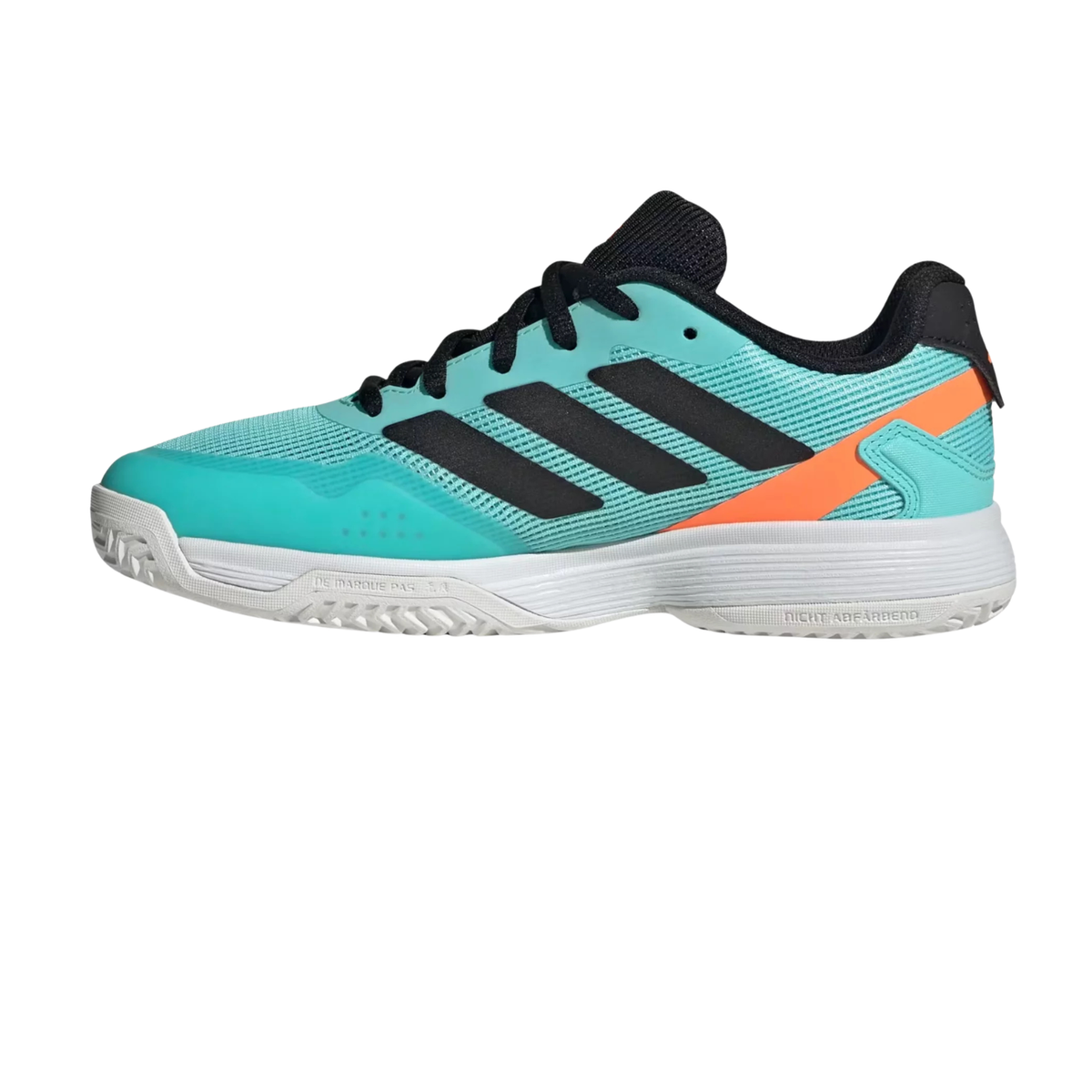 Adidas Ubersonic Tennis Shoes Kids, Aqua, front view