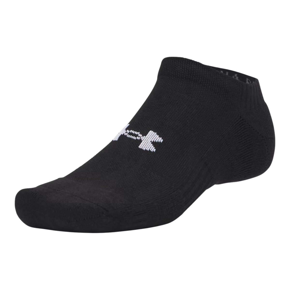 Under Armour Performance Cotton 3Pk No Show Socks Unisex - Black Clothing Under Armour