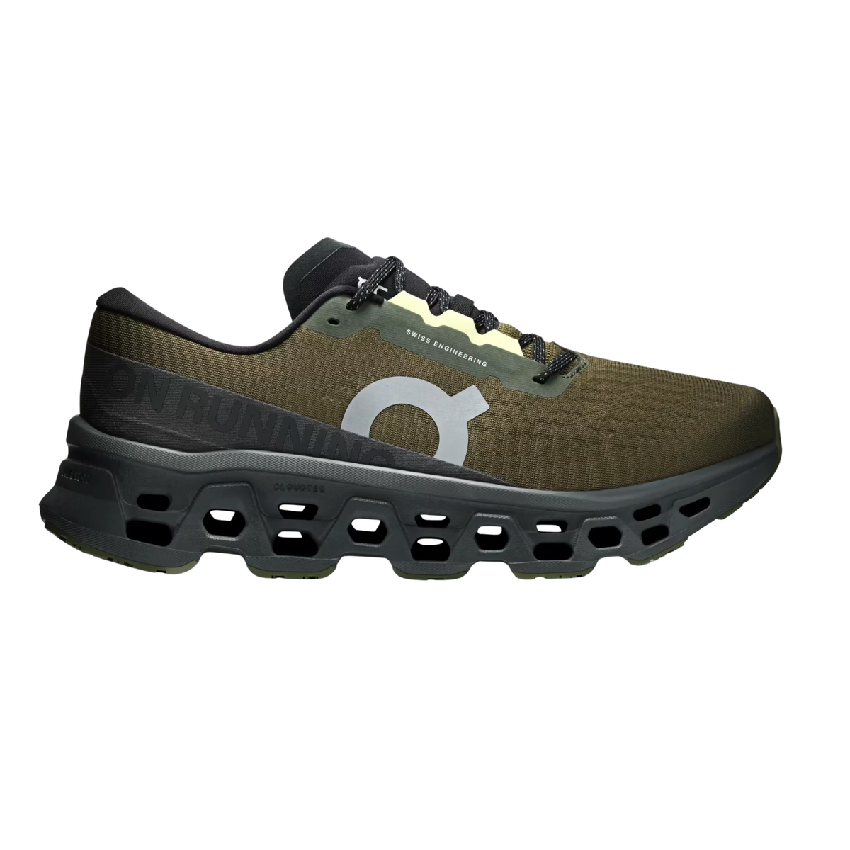On Running Cloudmonster 3 Running Shoe Men, Olive/Eclipse, back view