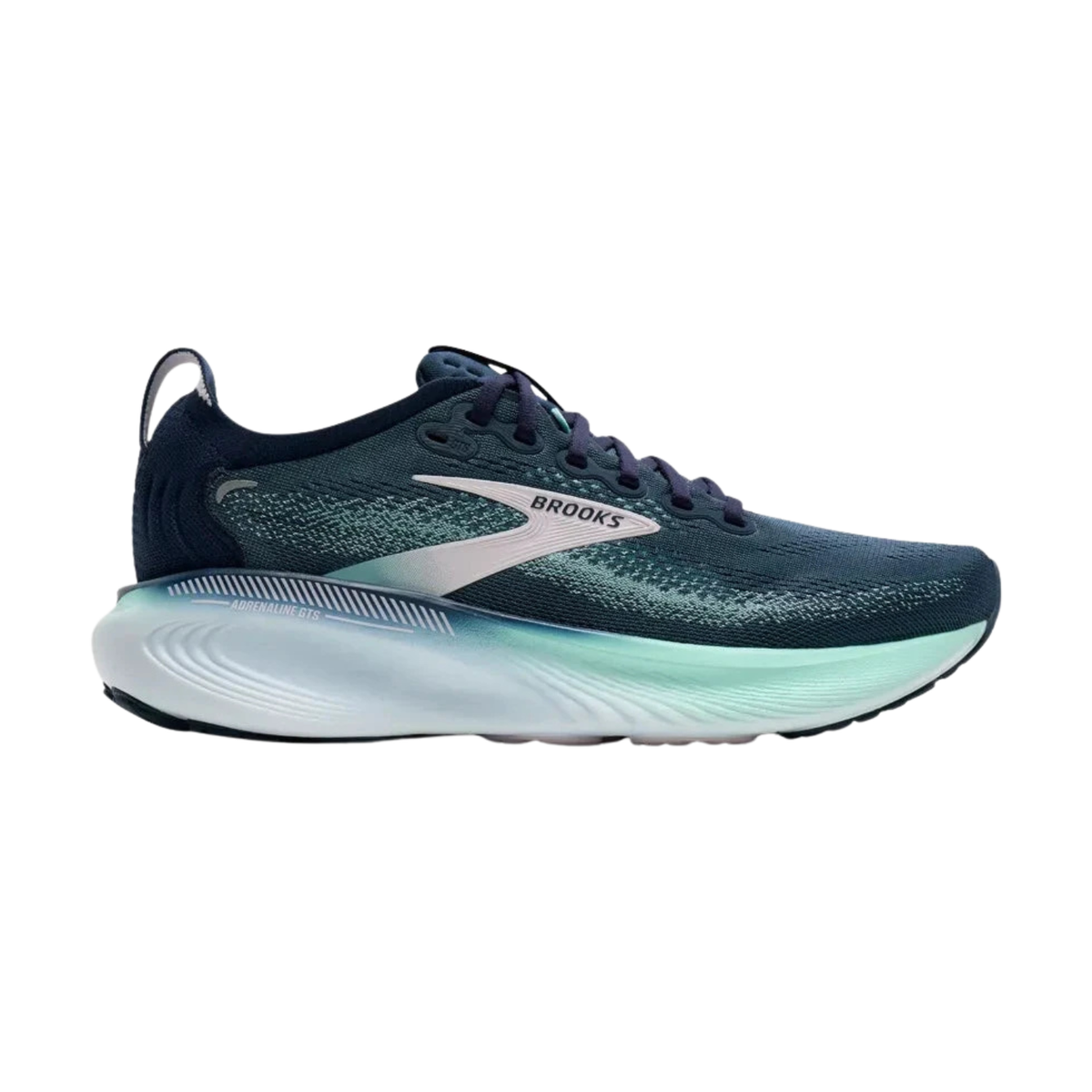 Brooks Adrenaline GTS 25 Running Shoe Women, Spellbound/Yucca/Pink, back view
