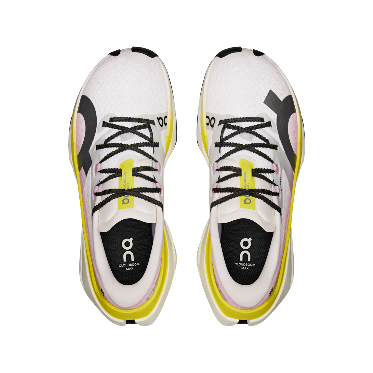 On Running Cloudboom Max Running Shoe Women - White/Yellow Running Shoes On Running