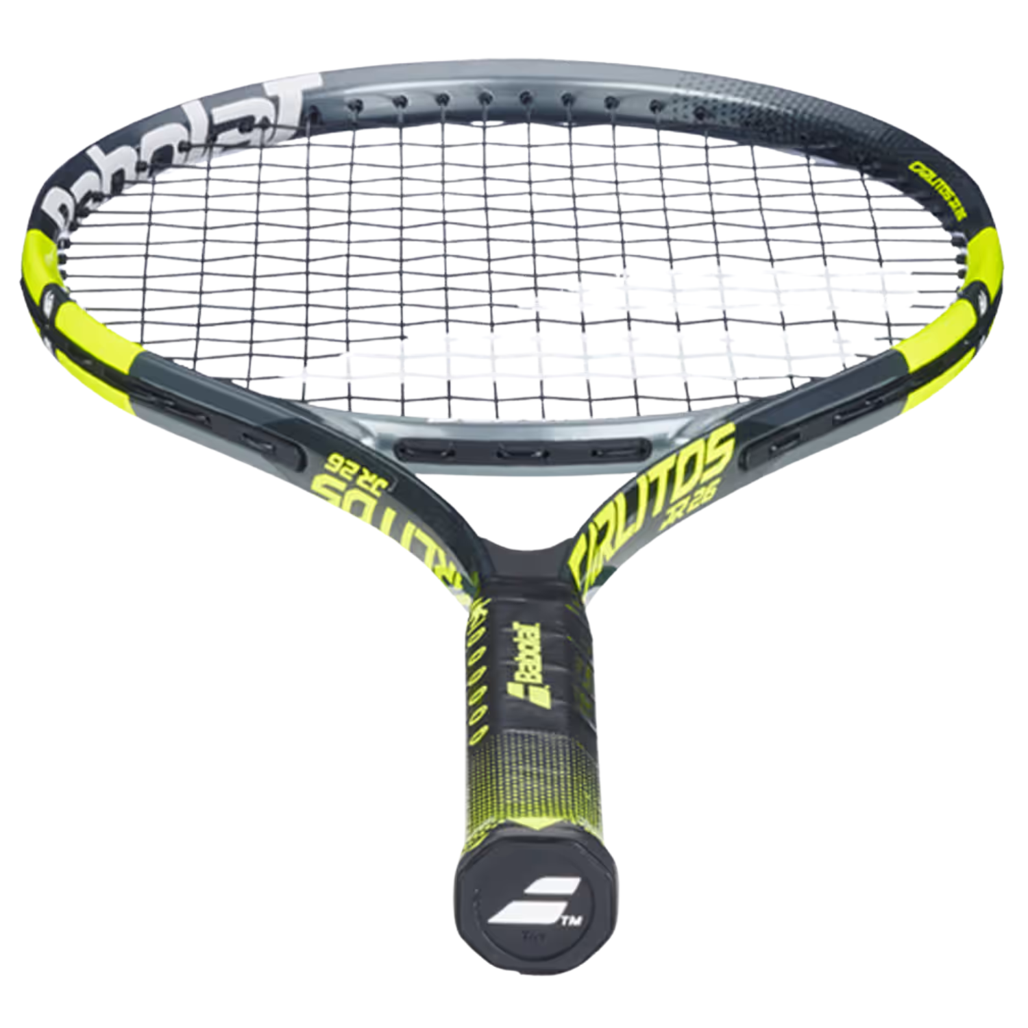Babolat Carlitos Junior 26 2026 Tennis Racket Strung - Grey/Yellow Tennis Rackets Babolat