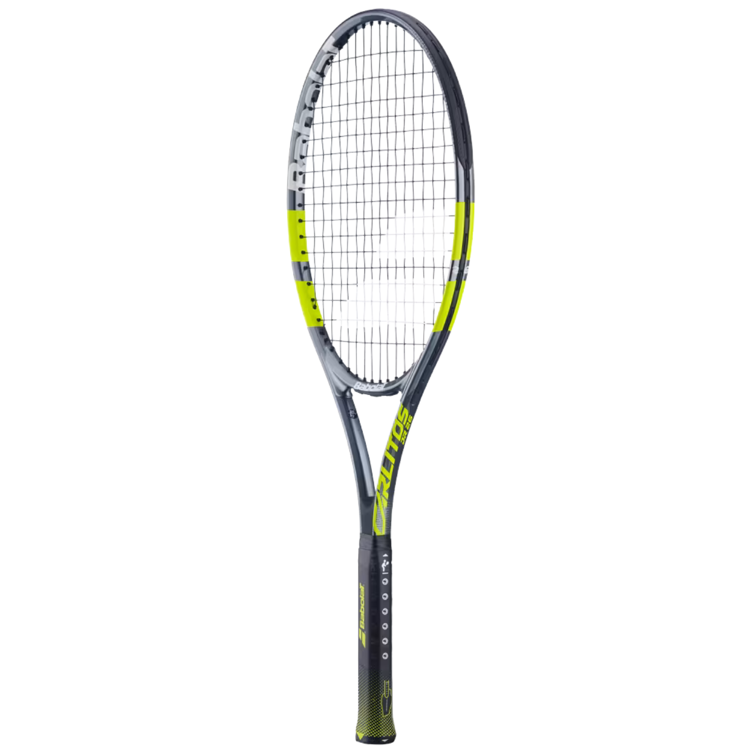 Babolat Carlitos Junior 26 2026 Badminton Racket Strung - Grey/Yellow Tennis Rackets Babolat
