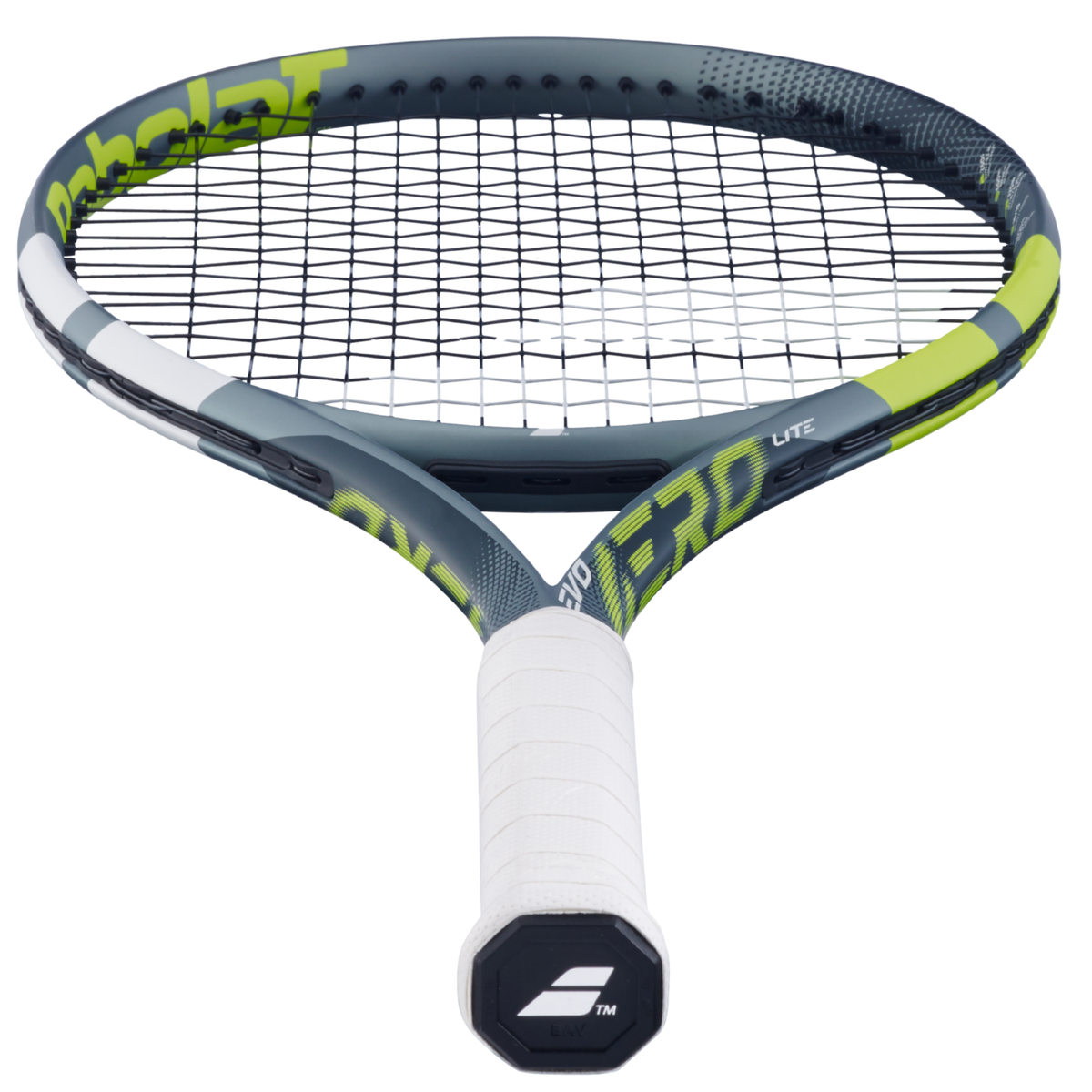 Babolat Evo Aero Lite 2026 Tennis Racket Strung, Grey/Yellow, view 10