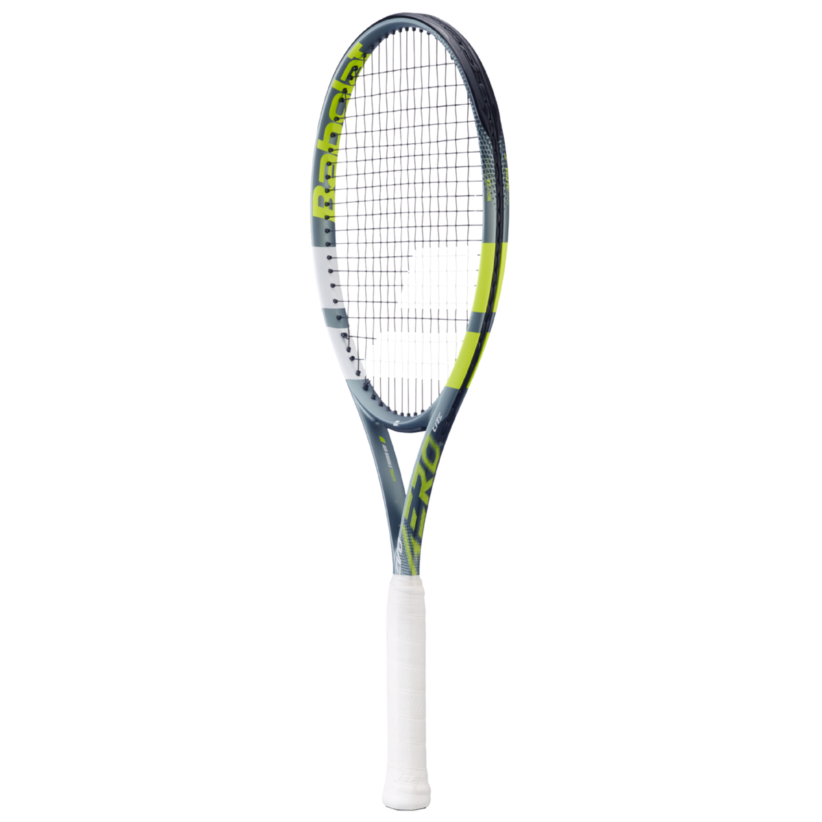 Babolat Evo Aero Lite 2026 Tennis Racket Strung, Grey/Yellow, packaging view