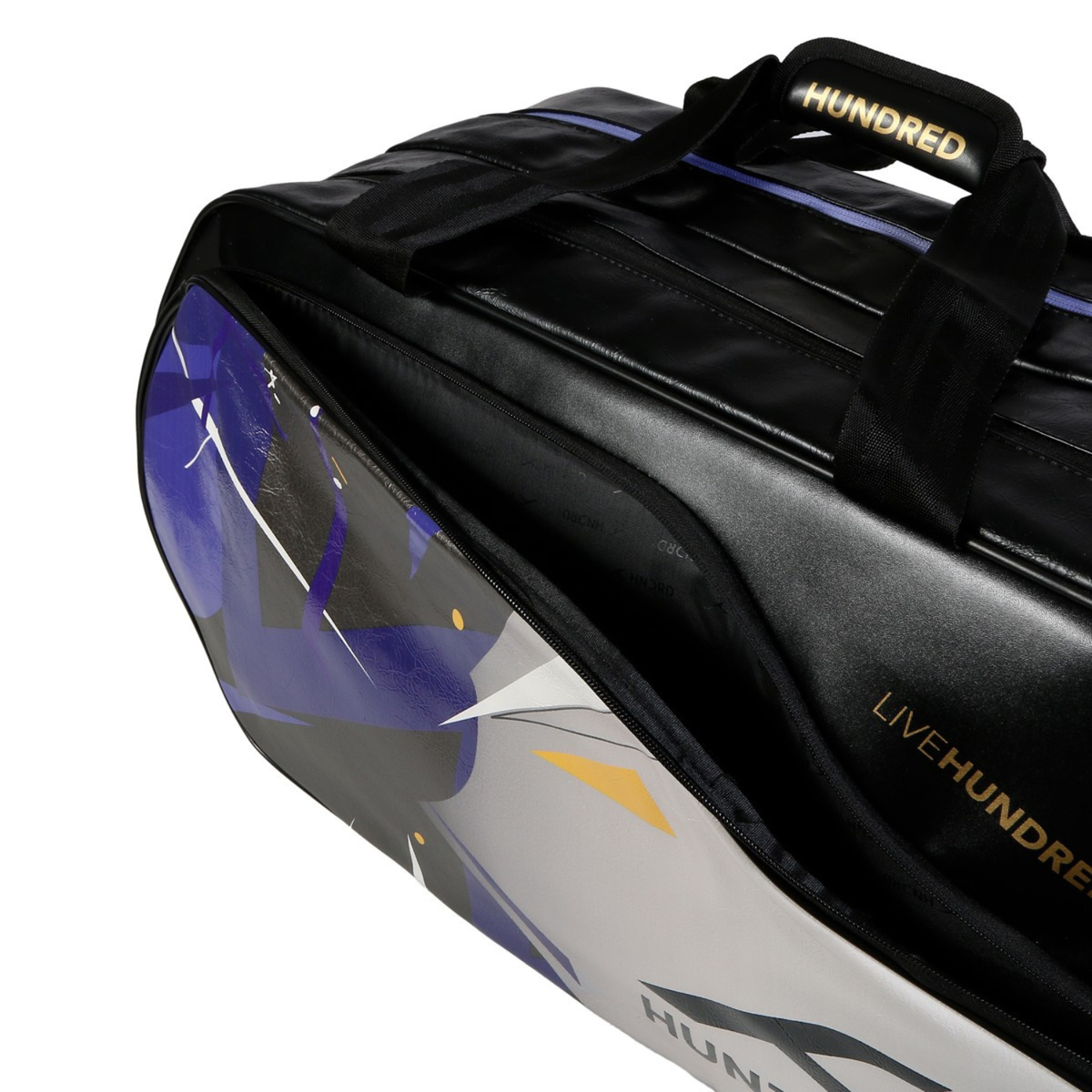 Hundred Trailblazer Badminton Kit Bag, Blue/Black, view 12
