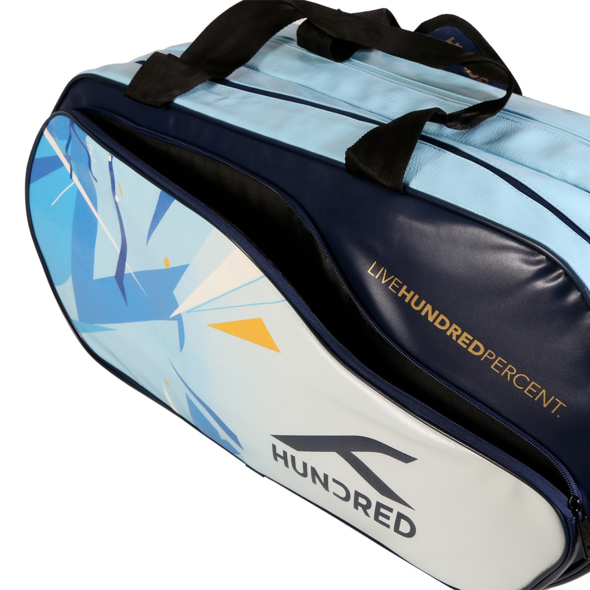 Hundred Trailblazer Badminton Kit Bag, Blue/Black, side view