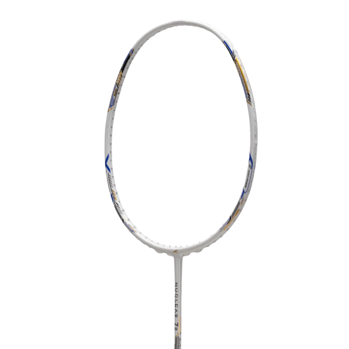 Hundred Nuclear 72 Badminton Racket, White/Black/Blue, detail view