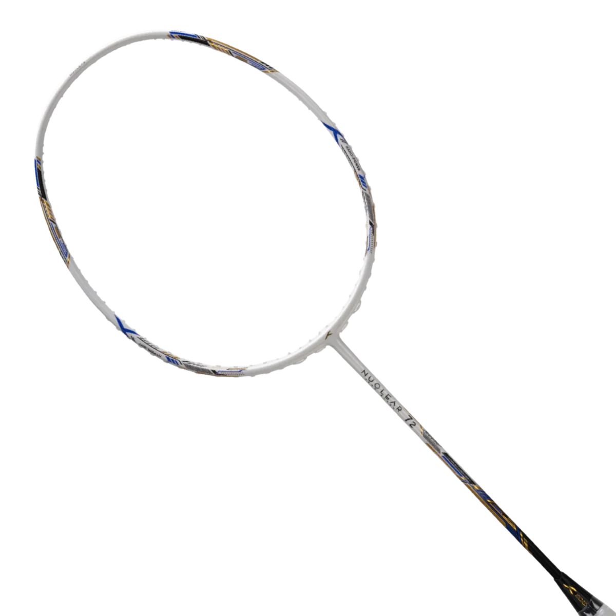 Hundred Nuclear 72 6U Badminton Racket - White/Black/Blue Badminton Rackets Hundred