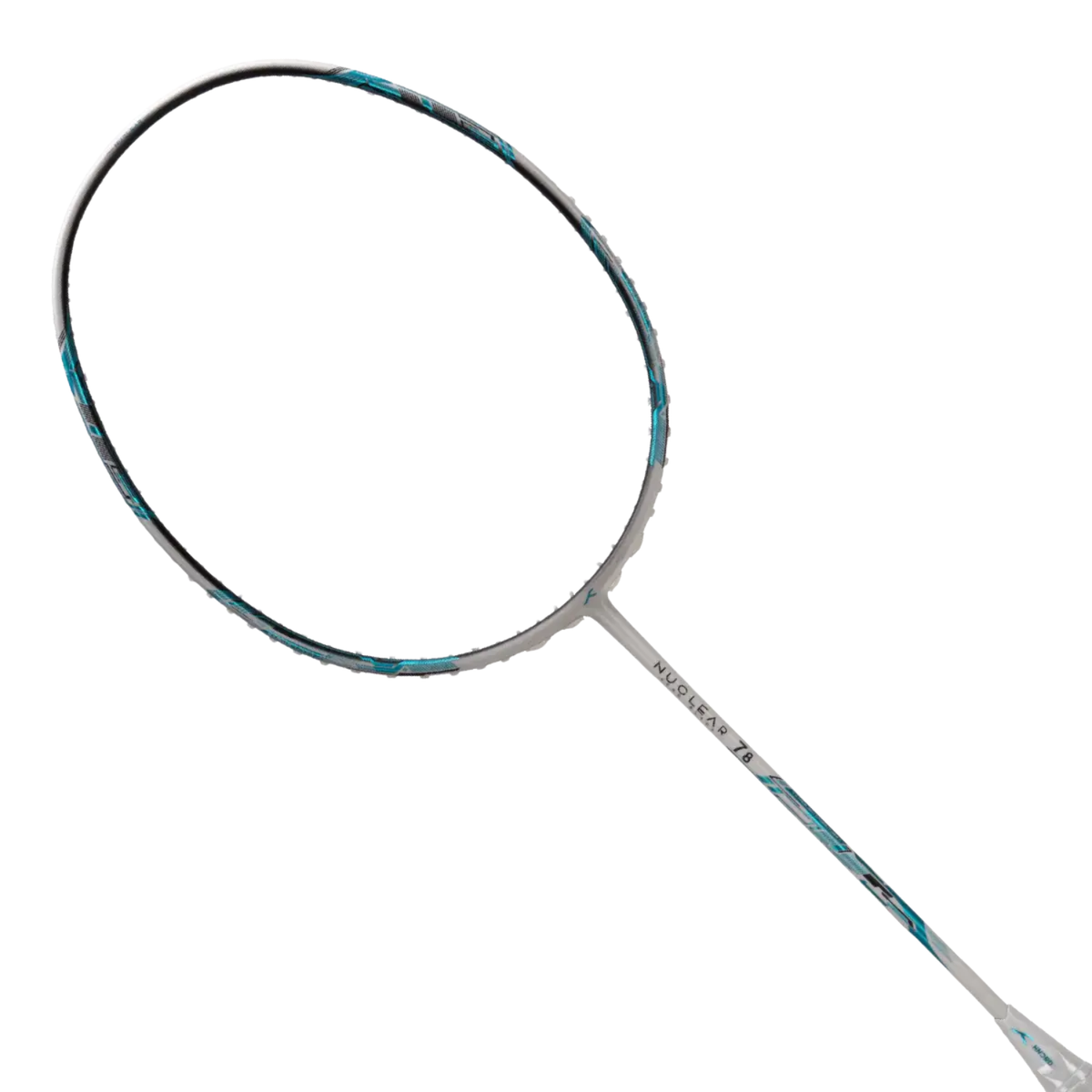 Hundred Nuclear 78 Badminton Racket, White/Blue, back view