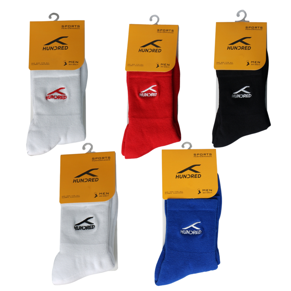 Hundred Quarter Socks Unisex - White/Red Clothing Hundred