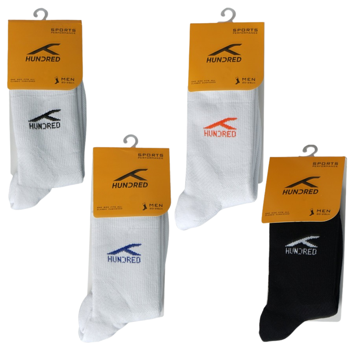 Hundred Quarter Socks - White/Blue Clothing Hundred