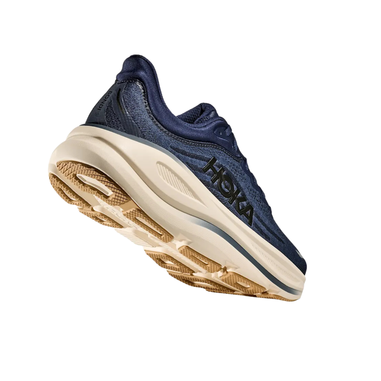 Hoka Bondi 9 Running Shoe Wide Men - Midnight Blue/Varsity Navy Running Shoes Hoka