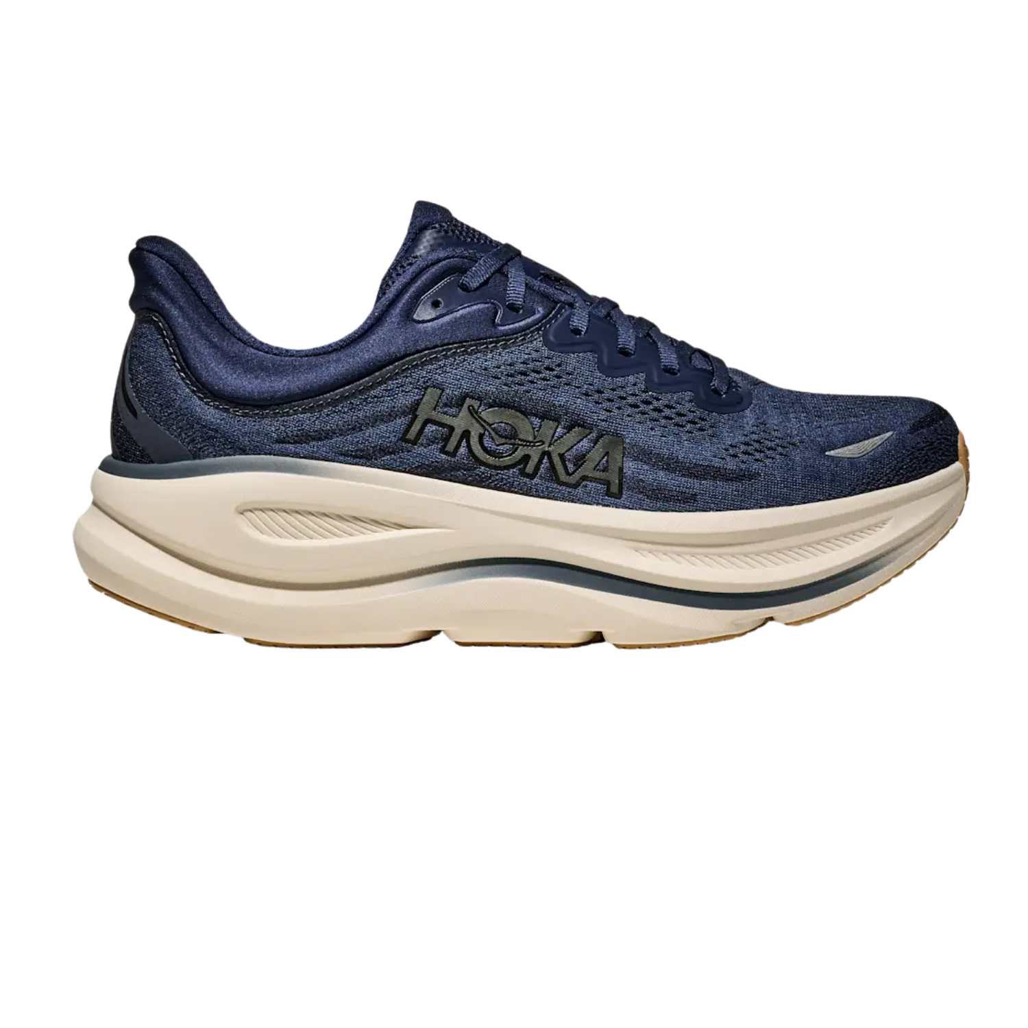 Hoka Bondi 9 Running Shoe Wide Men - Midnight Blue/Varsity Navy Midnight Blue Varsity Navy UK 8.5 Running Shoes Hoka