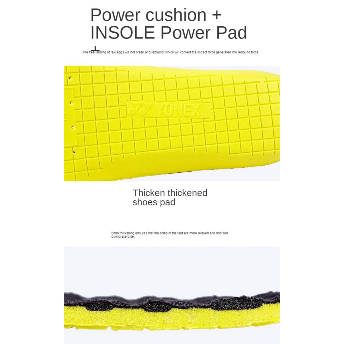Yonex AC195 Power Cushion+ Insoles Accessories Yonex