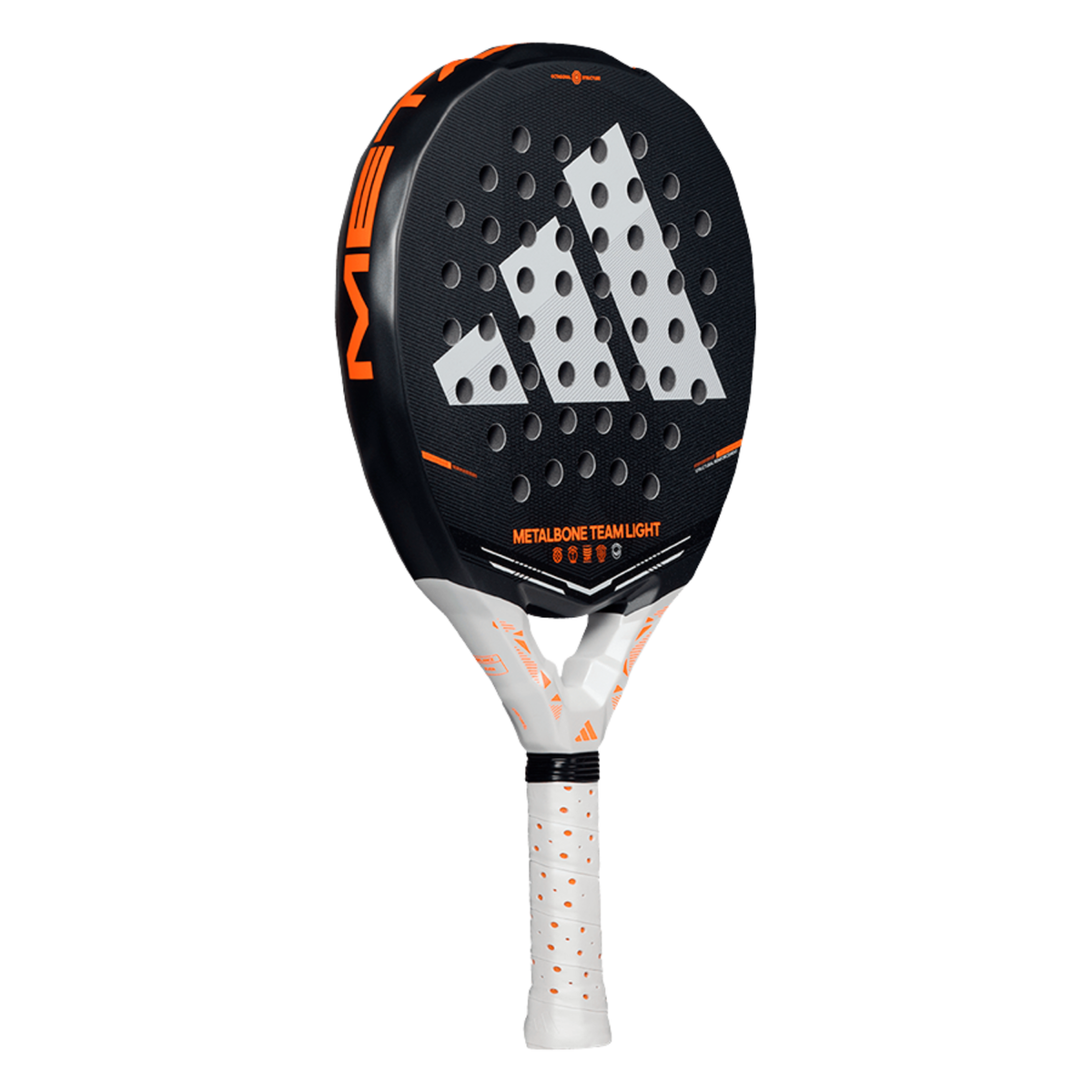 Adidas Metalbone Team Light 2026 Padel Racket, Black/White, back view