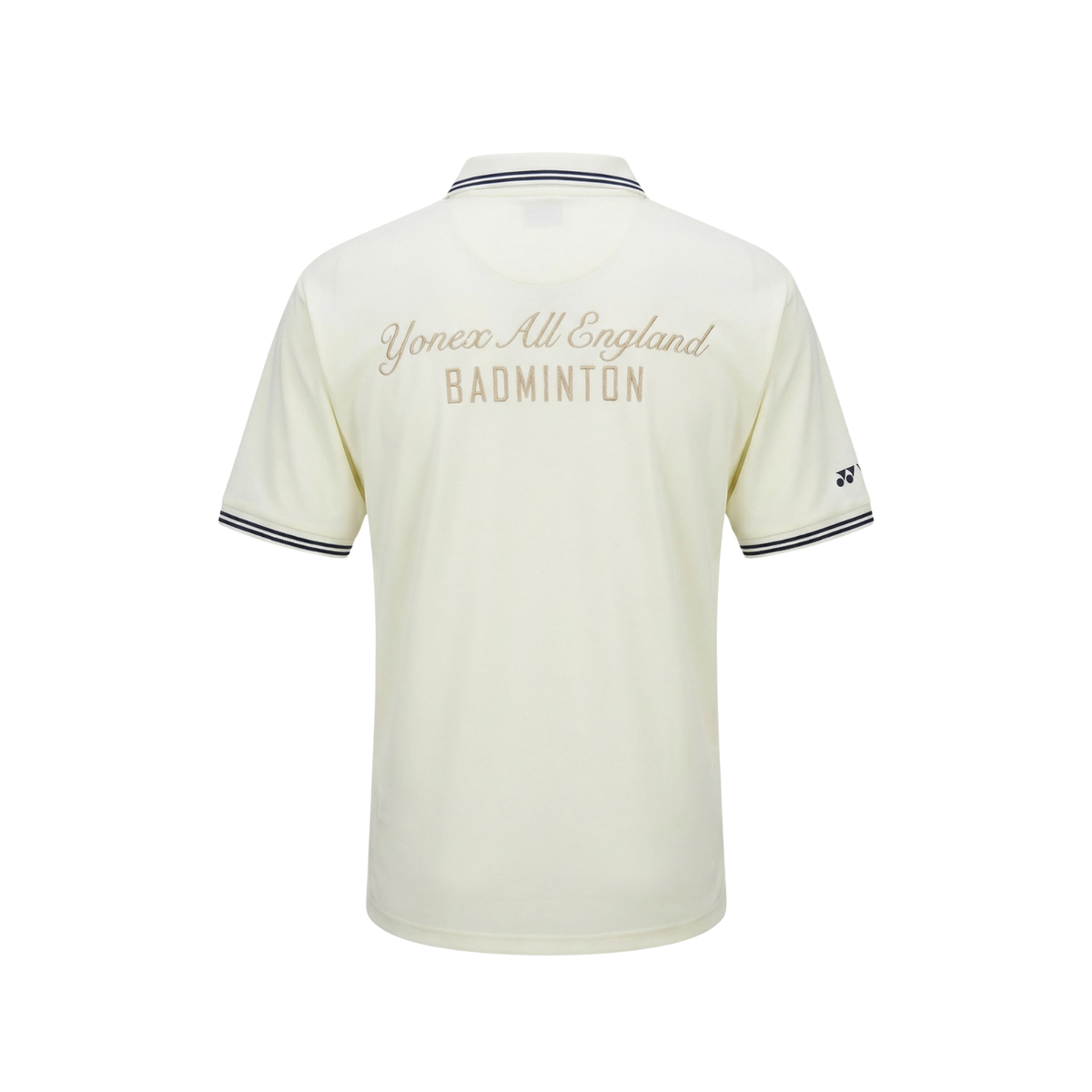 Yonex All England 1899 S/S Polo Shirt 26, Cream, back view