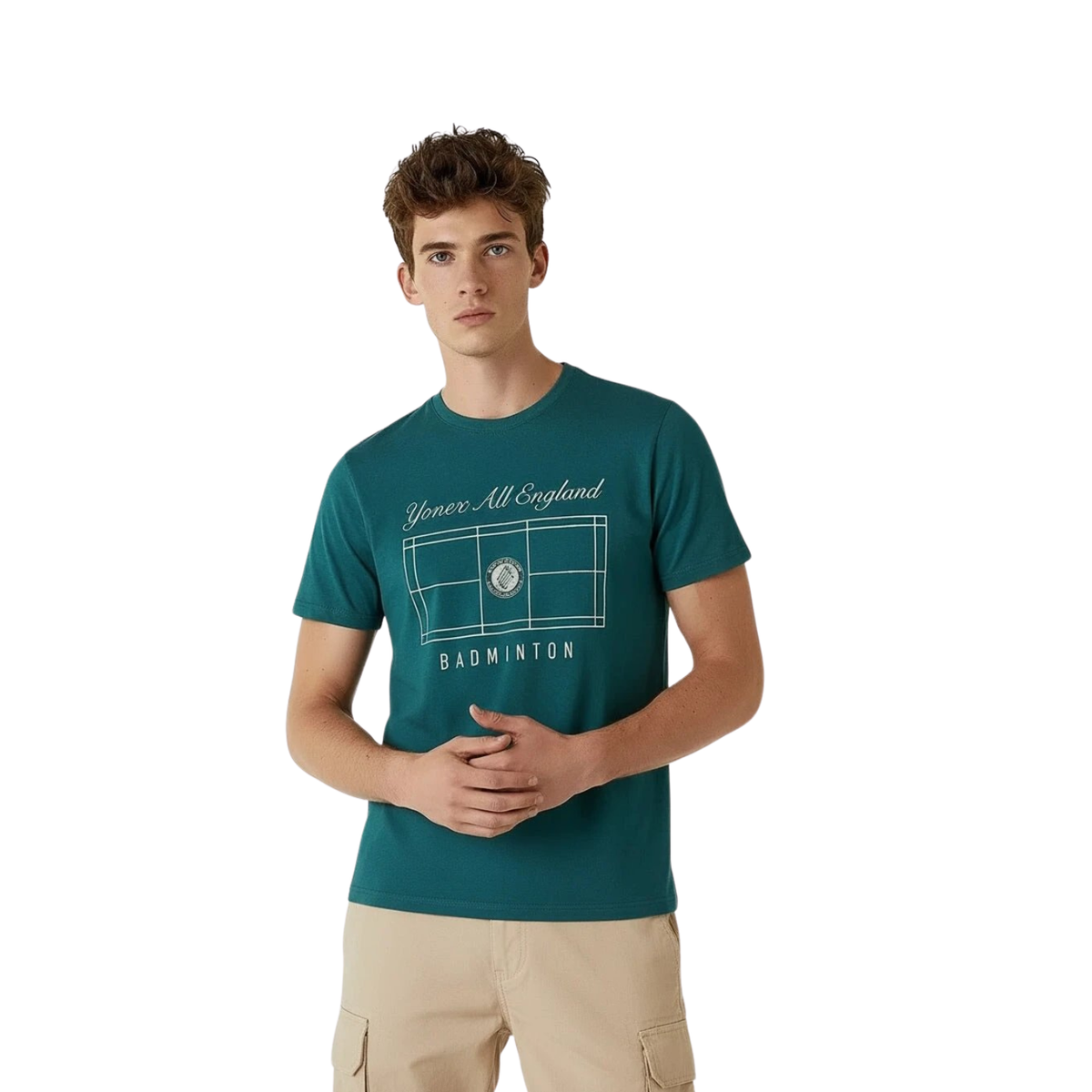 Yonex All England 1899 Crew Neck SS Top 26, Sage, back view