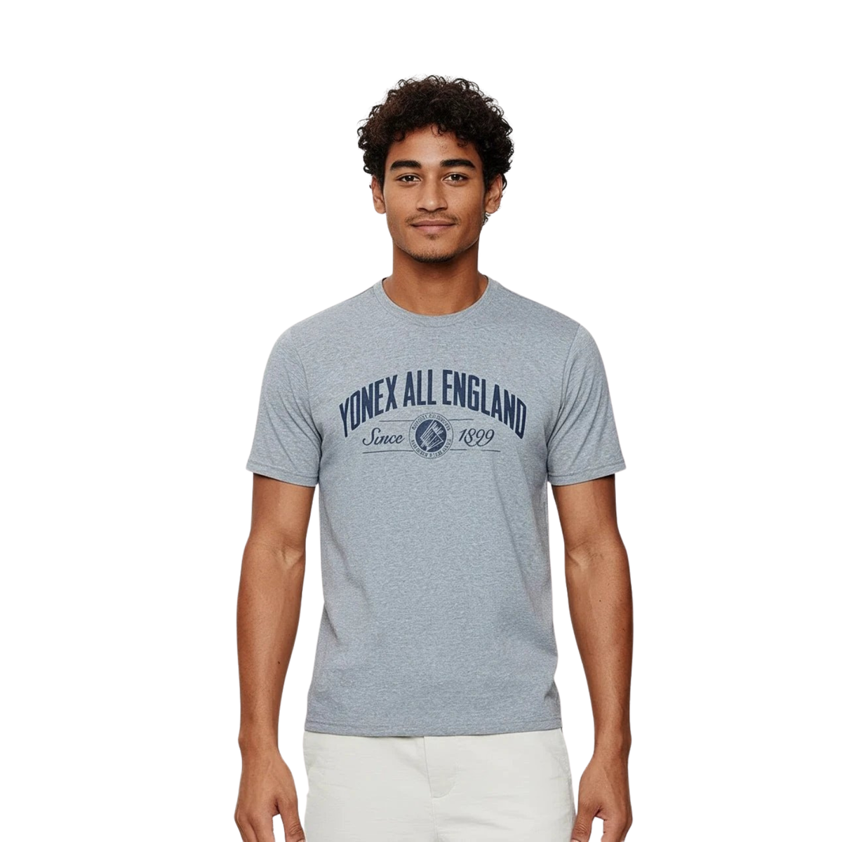 Yonex All England 1899 Crew Neck SS Top 26 - Heather Clothing Yonex