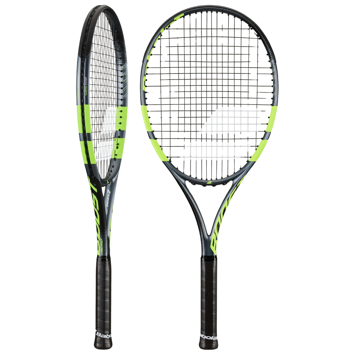 Babolat Boost Aero 2026 Strung Tennis Racket - Grey/Yellow Tennis Rackets Babolat