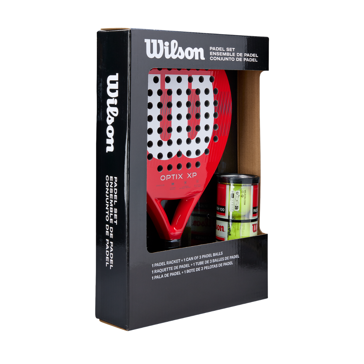 Wilson Optix XP Padel Kit Box, Red, back view